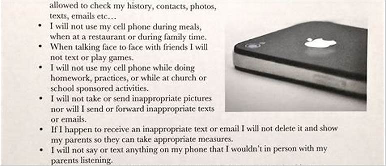 Phone contract for teens